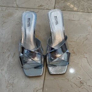 Michael Kors Metallic Silver Heels